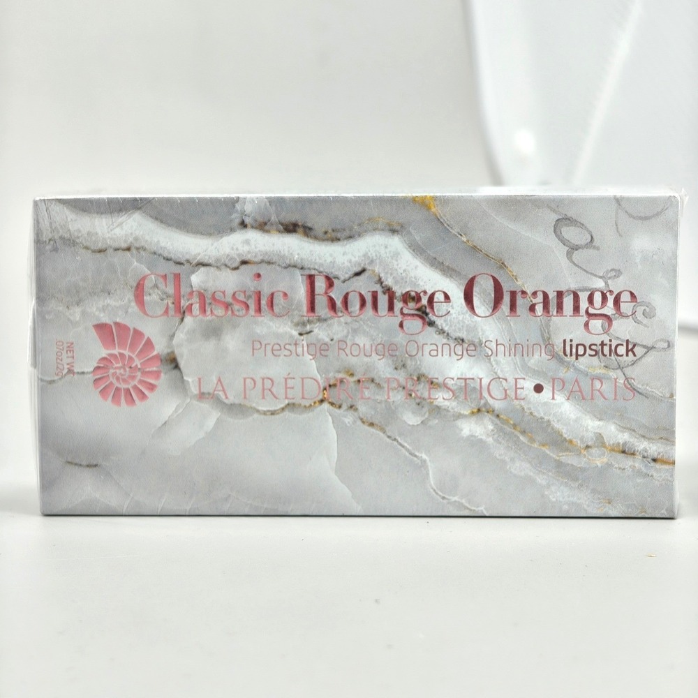 La Predire Prestige Paris Classic Rouge Orange Shining Lipstick 07 NIB 0.07oz